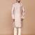 Men's printed straight silk kurta