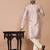Men's printed straight silk kurta