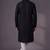 Black embroidered dupion silk kurta pyjama