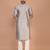 Men's printed straight silk kurta