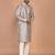 Men's printed straight silk kurta