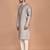 Men's printed straight silk kurta