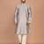 Men's printed straight silk kurta