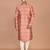 Men's printed straight silk kurta
