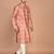 Men's printed straight silk kurta
