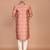 Men's printed straight silk kurta
