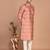 Men's printed straight silk kurta