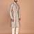 Men's printed straight silk kurta