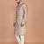 Men's printed straight silk kurta
