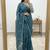 Grey Color handwork Silk Blend Saree