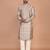 Men's printed straight silk kurta