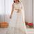 off white georgette thread sequin lehenga choli set