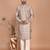 Men's printed straight silk kurta