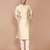 Men's printed straight silk kurta