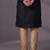 Black embroidered dupion silk kurta pyjama