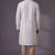 White embroidered dupion silk kurta pyjama