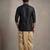 Black dupion silk kurta dhoti