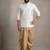 White dupion silk kurta dhoti