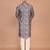 men's premium printed silk blend traditional kurta