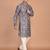 men's premium printed silk blend traditional kurta