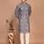 men's premium printed silk blend traditional kurta