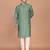 Men's solid silk straight kurta