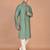 Men's solid silk straight kurta