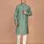 Men's solid silk straight kurta