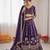 royal purple georgette thread sequin lehenga choli set