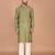 Men's solid silk straight kurta