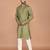 Men's solid silk straight kurta