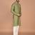 Men's solid silk straight kurta