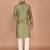 Men's solid silk straight kurta