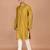 Men's solid silk straight kurta