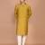 Men's solid silk straight kurta
