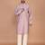 Men's solid silk straight kurta