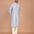 Men's solid silk straight kurta