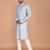 Men's solid silk straight kurta