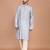 Men's solid silk straight kurta