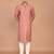 Men's solid silk straight kurta