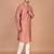 Men's solid silk straight kurta