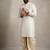 White dupion silk kurta dhoti