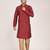Men's solid silk straight kurta