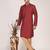 Men's solid silk straight kurta