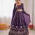 royal purple georgette thread sequin lehenga choli set