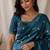 Blue Color Pearl and cutdana handwork And Silk Blend Saree