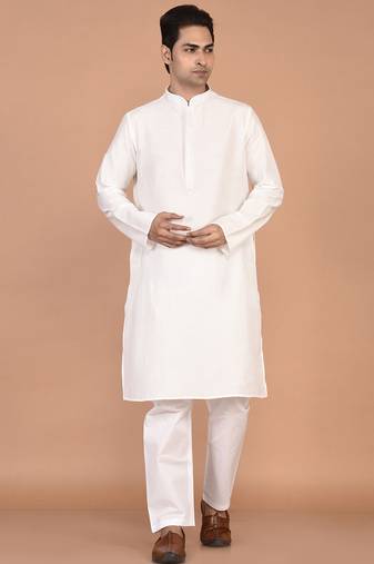 Men's premium silk kurta with regular thread work