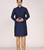 Men's premium silk kurta with regular thread work
