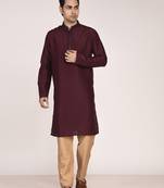 Men's premium silk kurta with regular thread work