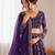 royal purple georgette thread sequin lehenga choli set